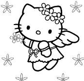 coloriage hello kitty ange